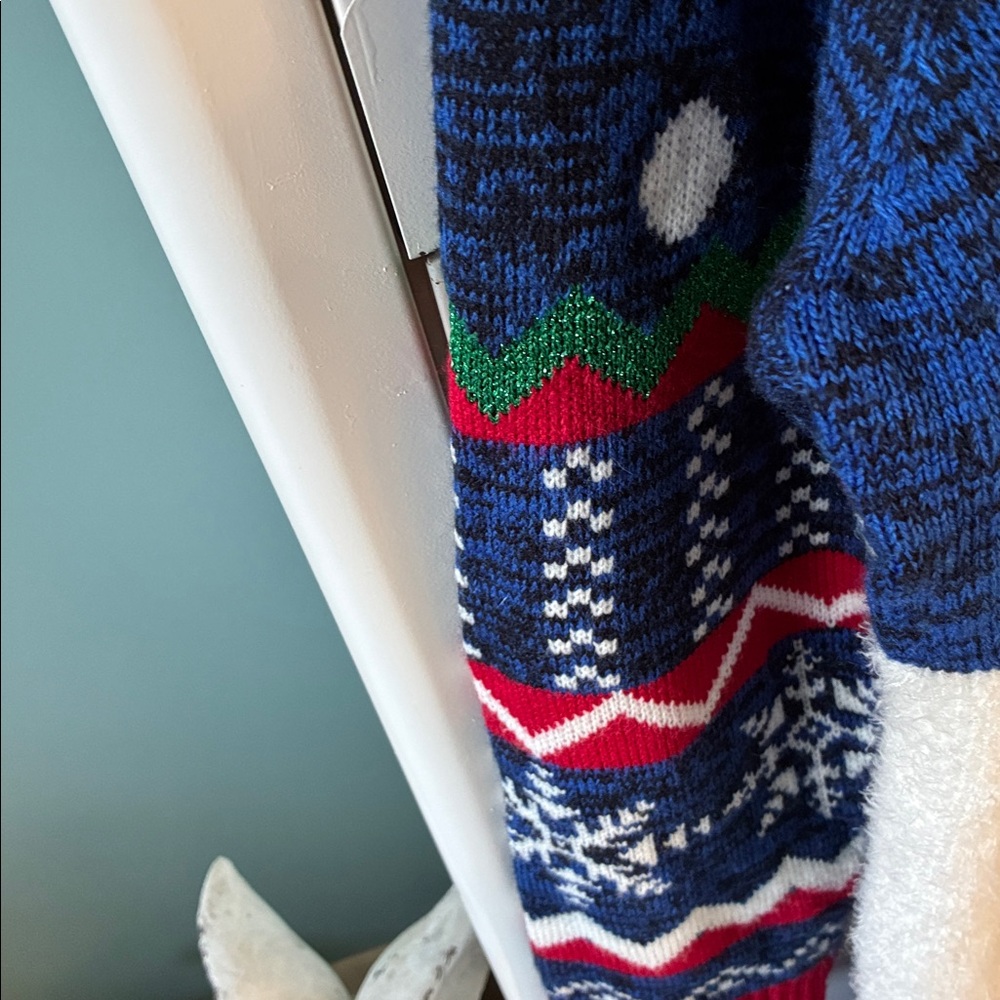United States Seeaters sz 1X Ugly Christmas Festive Blue Sweater Penguins - Picture 5 of 7